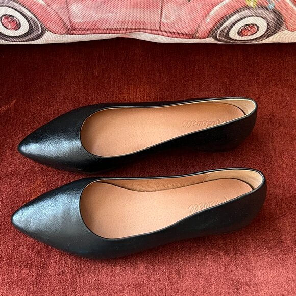 Madewell The Ruth Ballet Flat Black Pointy Toe - Picture 3 of 6